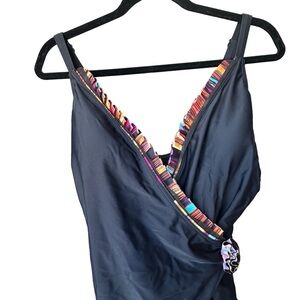Christina Swimsuit w/ Built in Bra and Frills by  16W